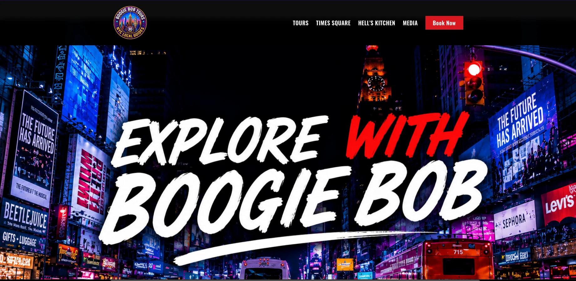 Boogie Bob Tours website in progress