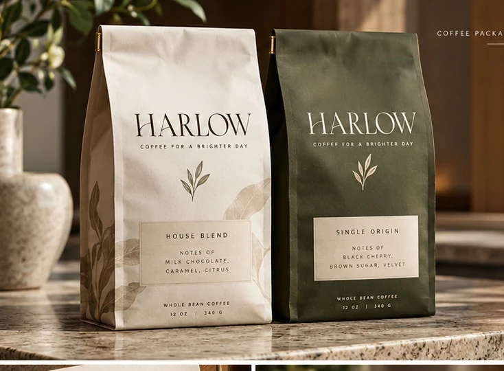 Harlow brand application concept