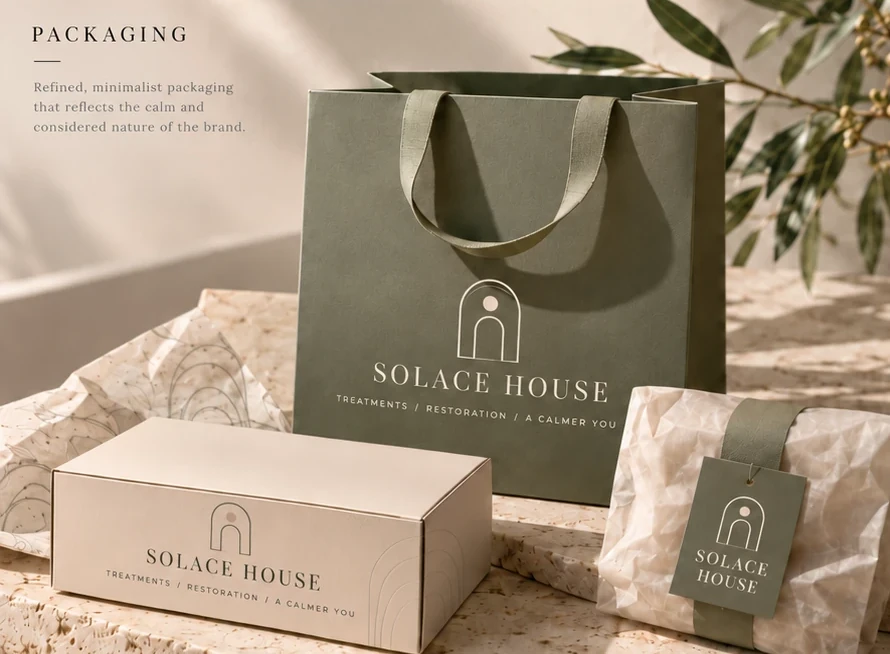 Solace House brand application concept