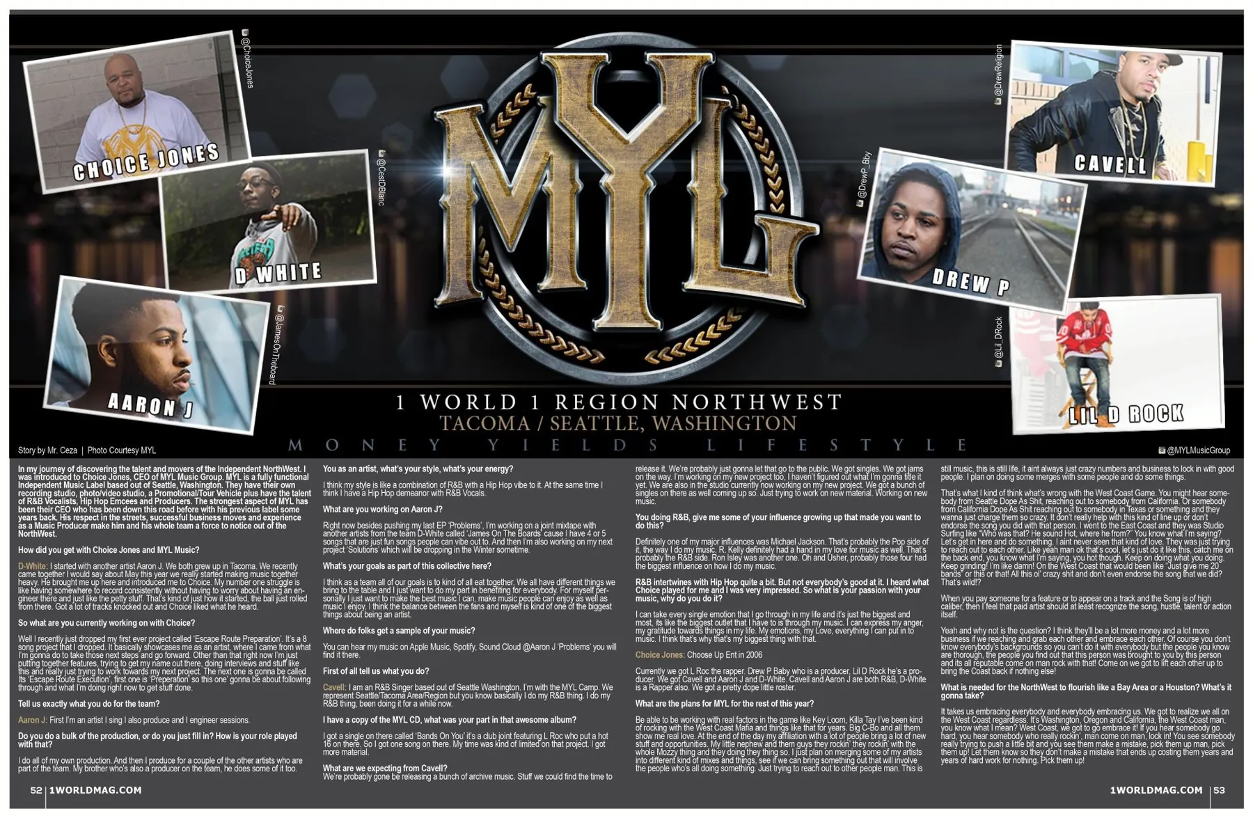1World Magazine editorial spread