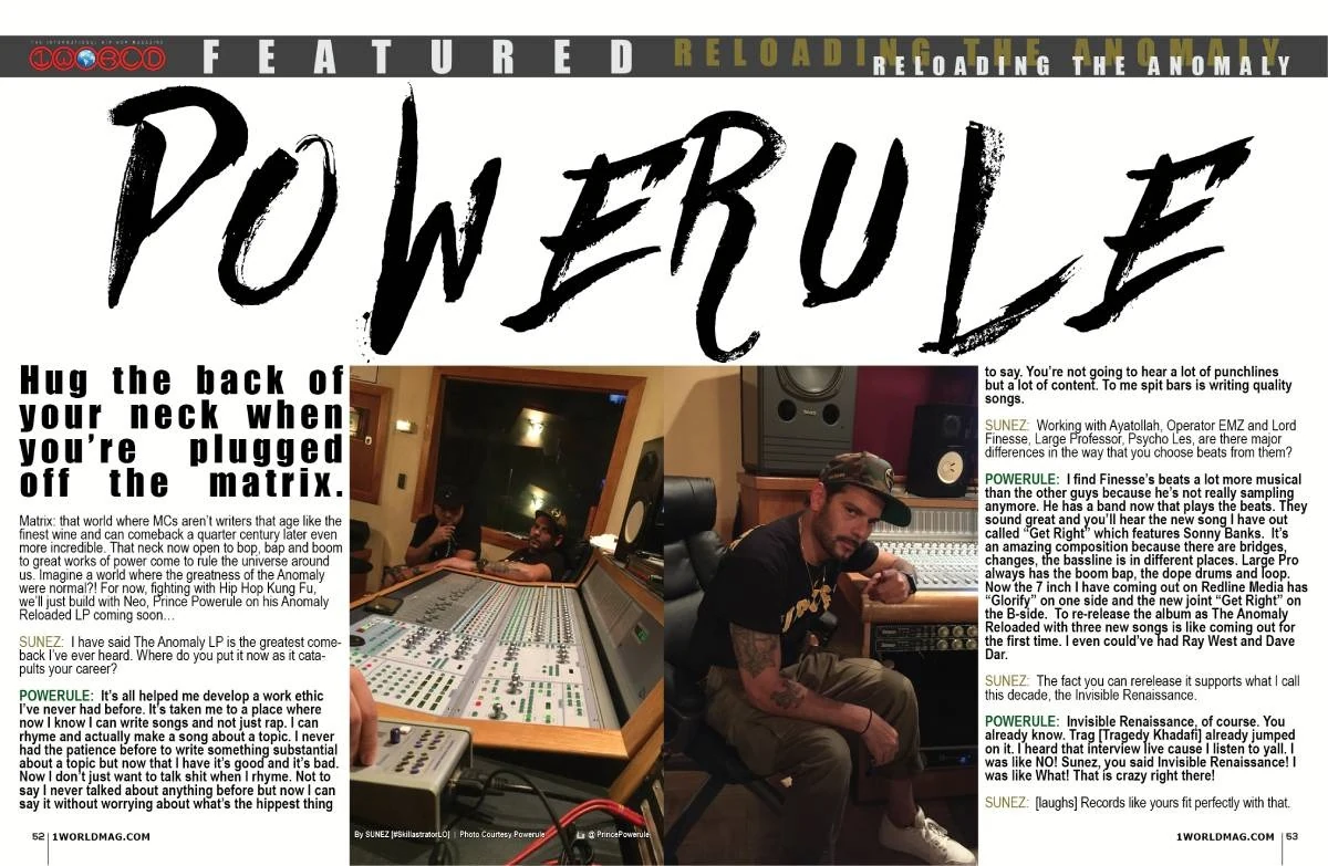 1World Magazine Powerule two-page spread