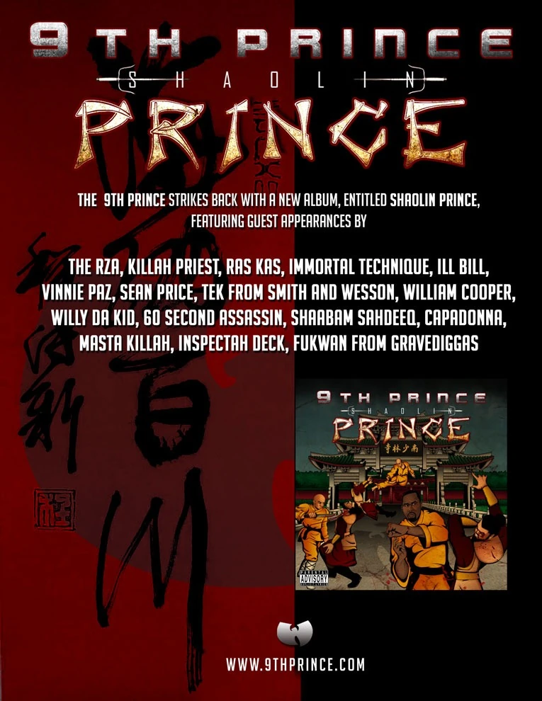9th Prince Shaolin Prince promotional one-sheet