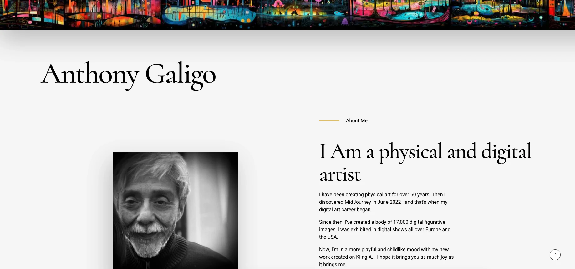 Anthony Galigo about page