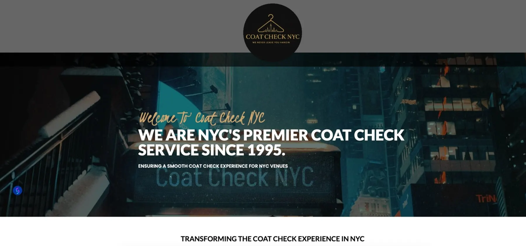 Coat Check NYC website
