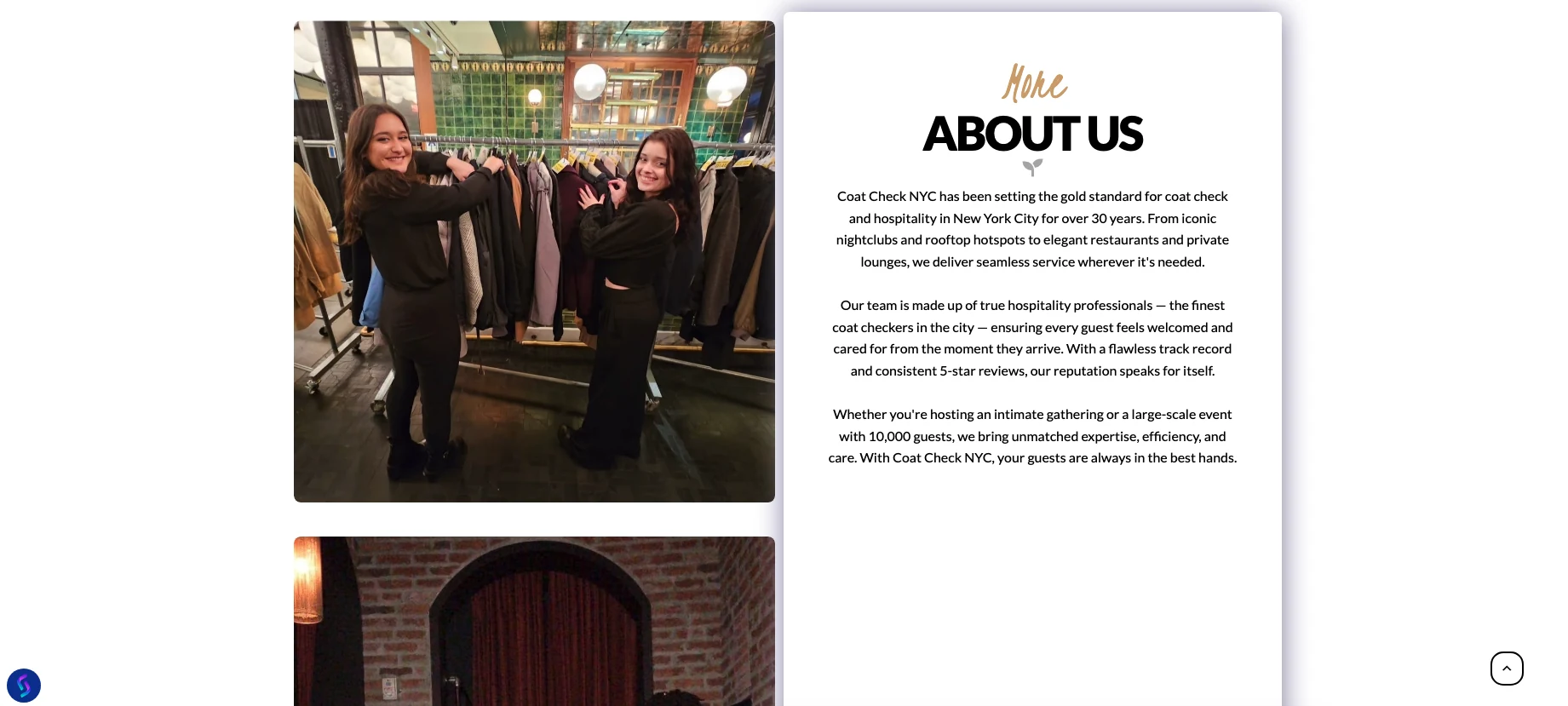 Coat Check NYC about page