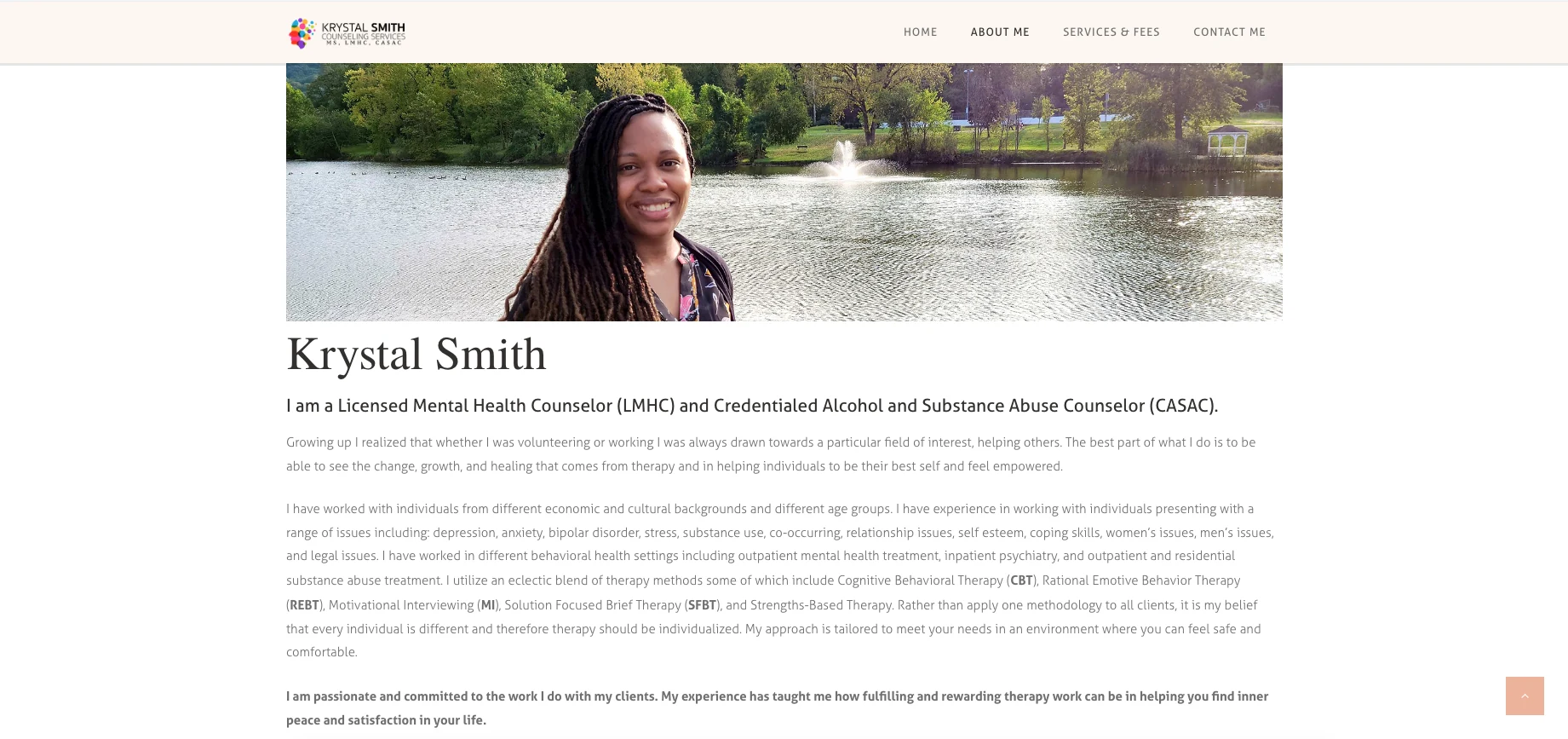 Krystal Smith about page